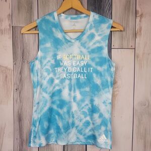 Adidas Softball Tank Top Blue Tie Dye size XS